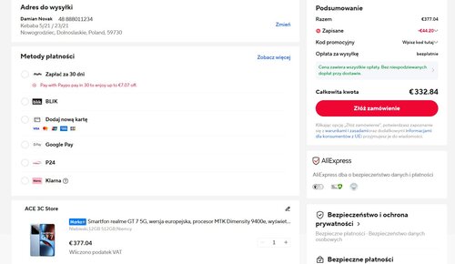 realme GT 7 w dobrej cenie na AliExpress