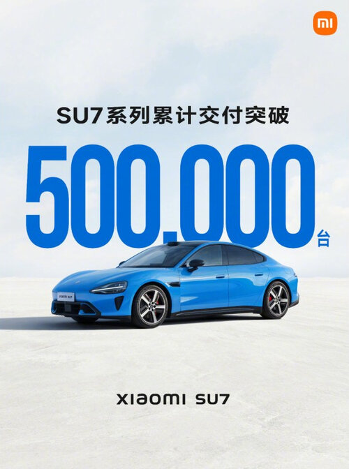 500 000 sprzedanych sztuk Xiaomi SU7