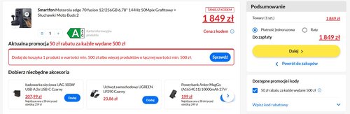 Motorola Edge 70 Fusion w promocji ze słuchawkami