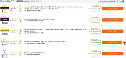 Motorola Edge 70 Pro staniała w Polsce do 2249 złotych