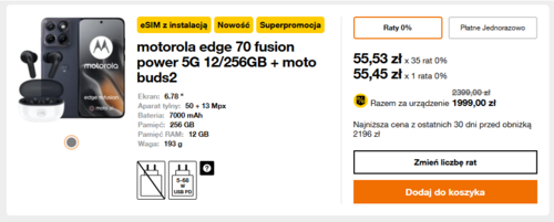 Motorola Edge 70 Fusion + Motorola Moto Buds 2